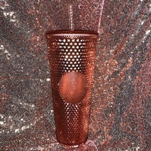 Rare rose gold studded Starbucks tumbler